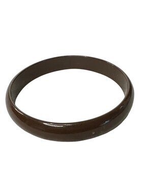 VTG Resin Bangle Bracelet Brown Minimalist Design Lightweight Jewelry Everyday
